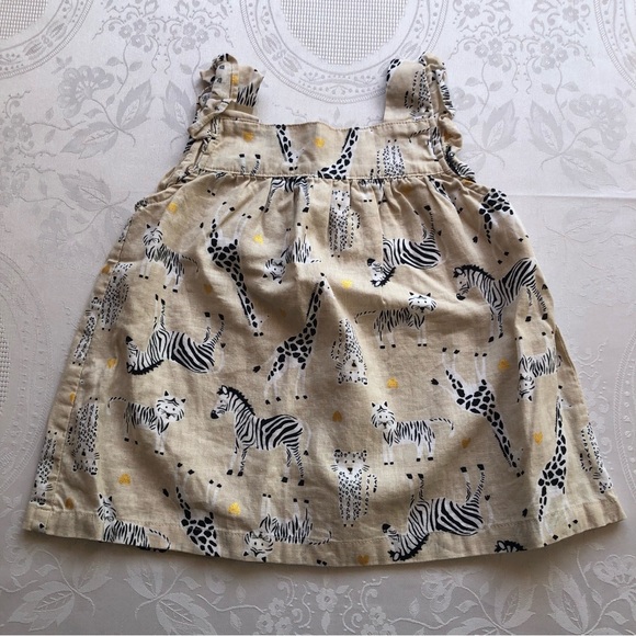 Koala kids Toddler Girls Size 3T Sleeveless Summer Dress Safari Animal Tan/Black - Picture 1 of 14